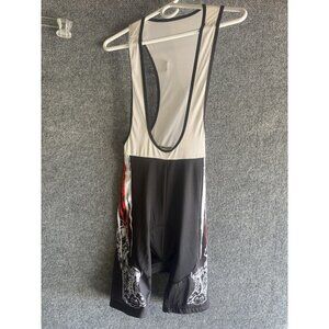 Weimostar Fallen Warrior Cycling Bib Shorts Mens 2XL Black Red Padded Military